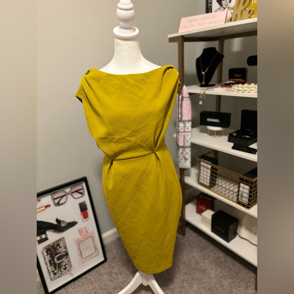 New York and Co One-Shoulder Ponte Sheath Dress - Gabrielle Union Collection - Picture 4 of 8